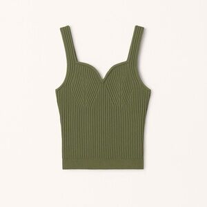 Abercrombie & Fitch Olive Green Contour Sweetheart Sweater Tank Size XXS